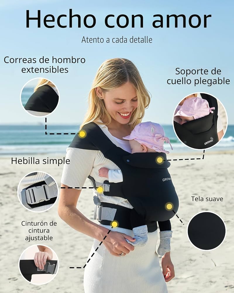 GROWNSY Portabebés para Recién Nacido a Niño Pequeño