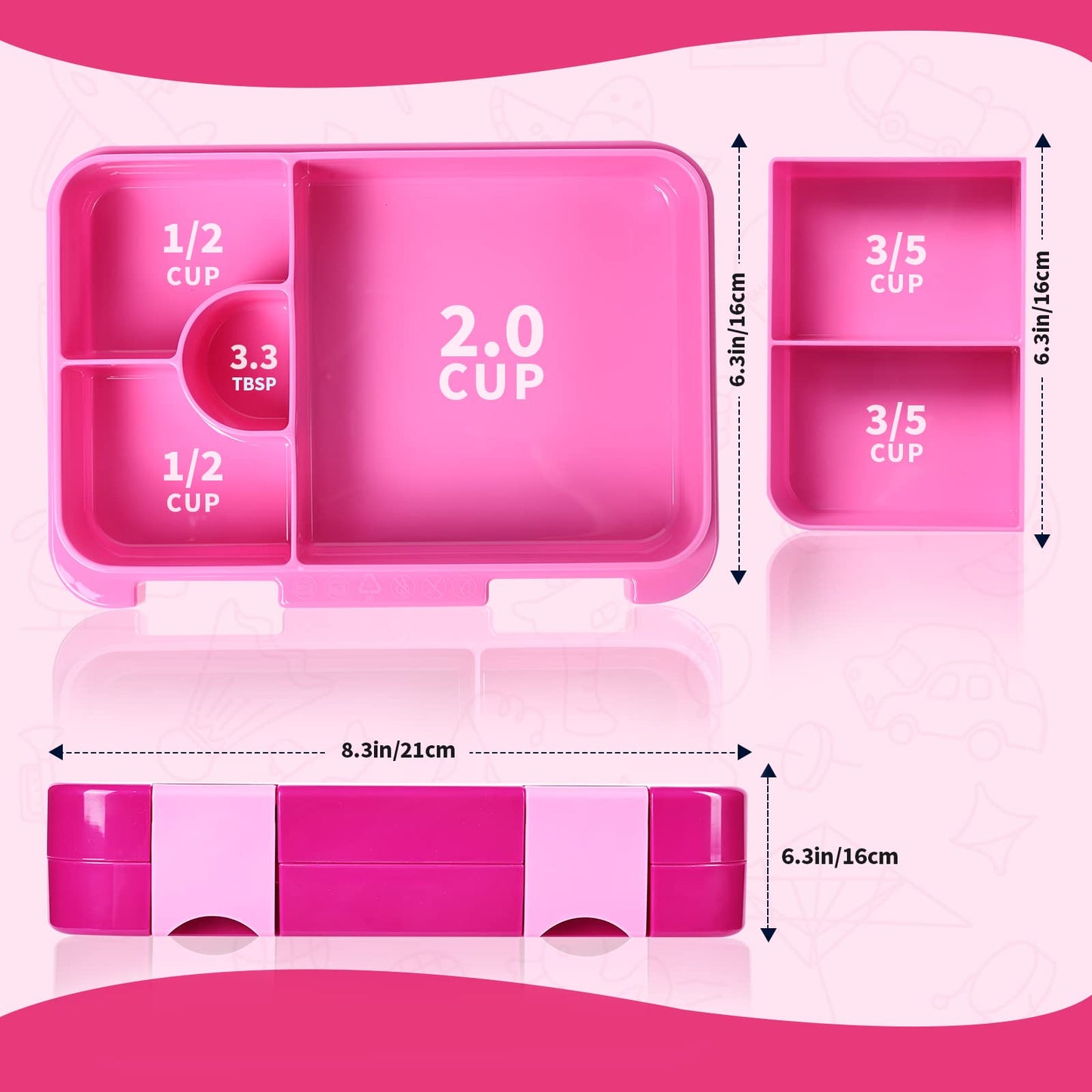 ChicLab Lonchera Bento a prueba de fugas