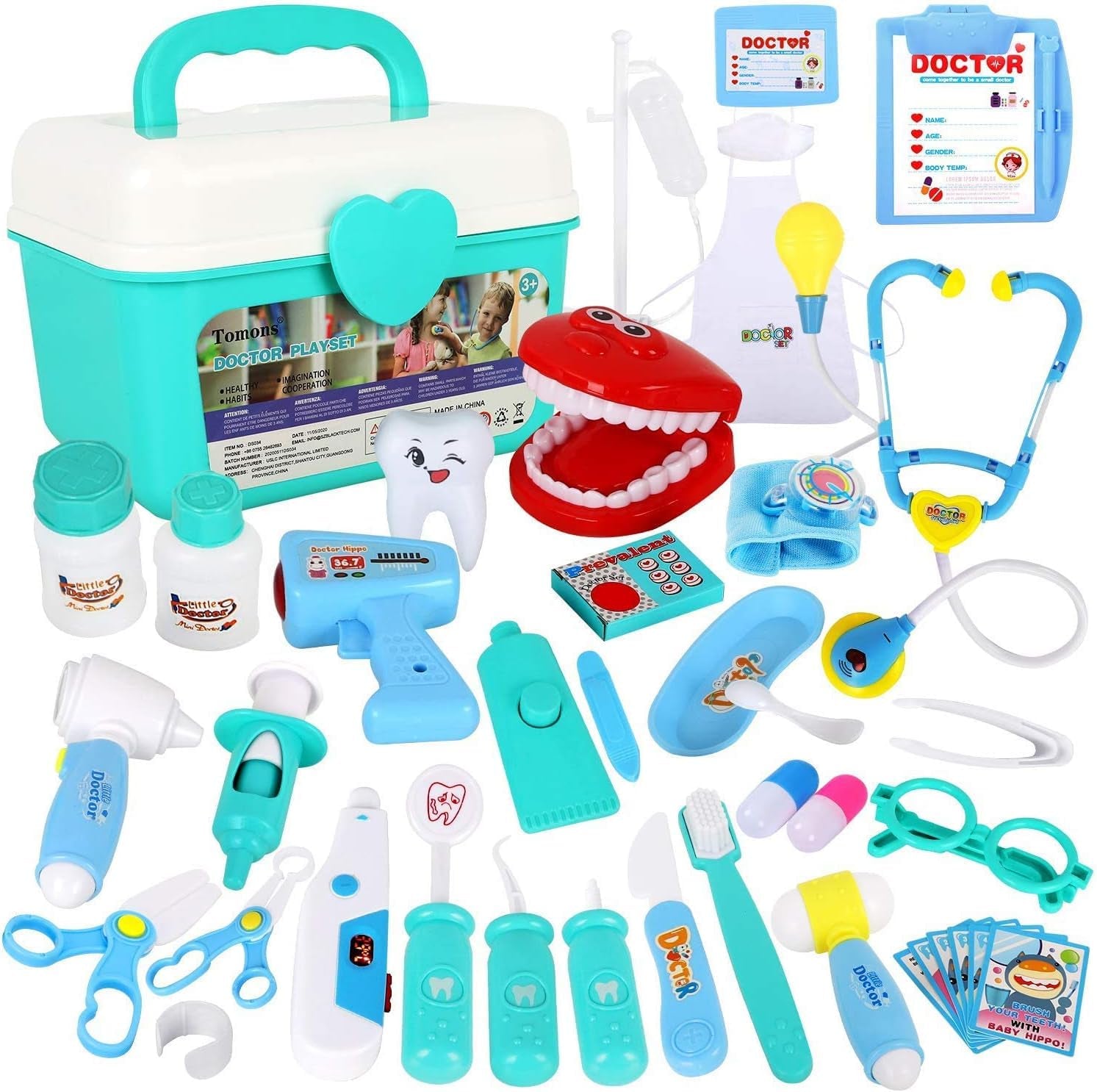 Tomons Kit médico de juguete para niños