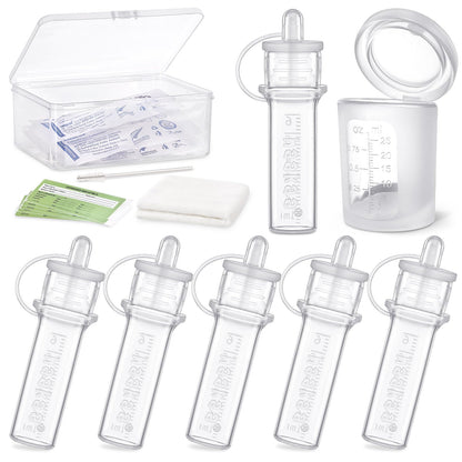 Colecctor de calostro haakaa 6ml/6 piezas y taza de alimentación con tapa 25ml/1 pieza Set - Colecta