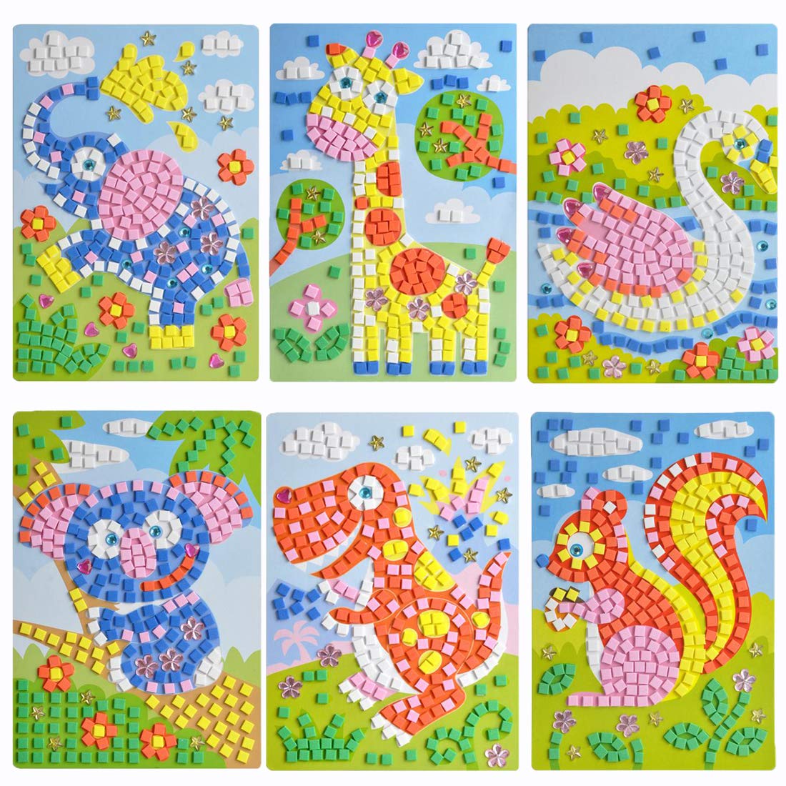 CCINEE Mosaic Sticker Art Puzzle Sticky DIY