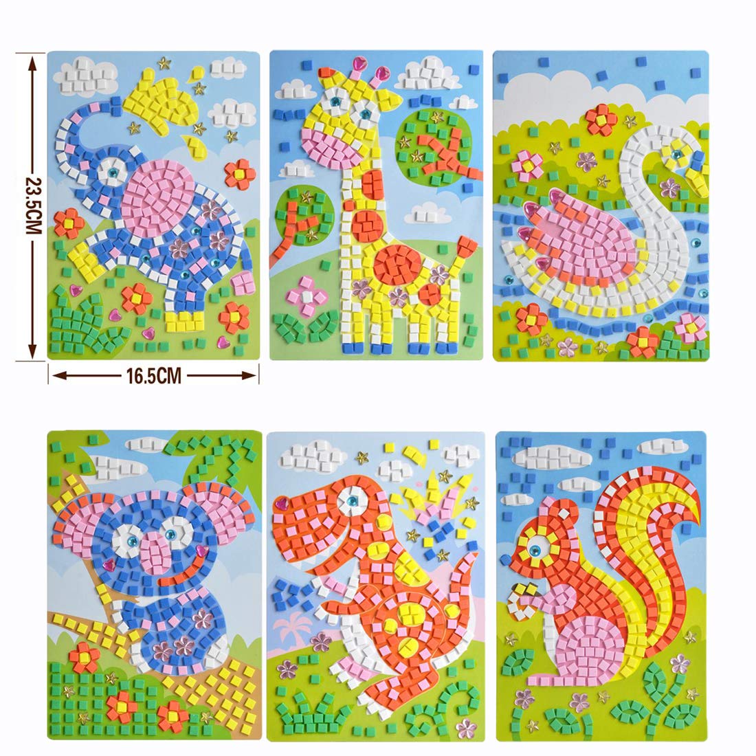 CCINEE Mosaic Sticker Art Puzzle Sticky DIY