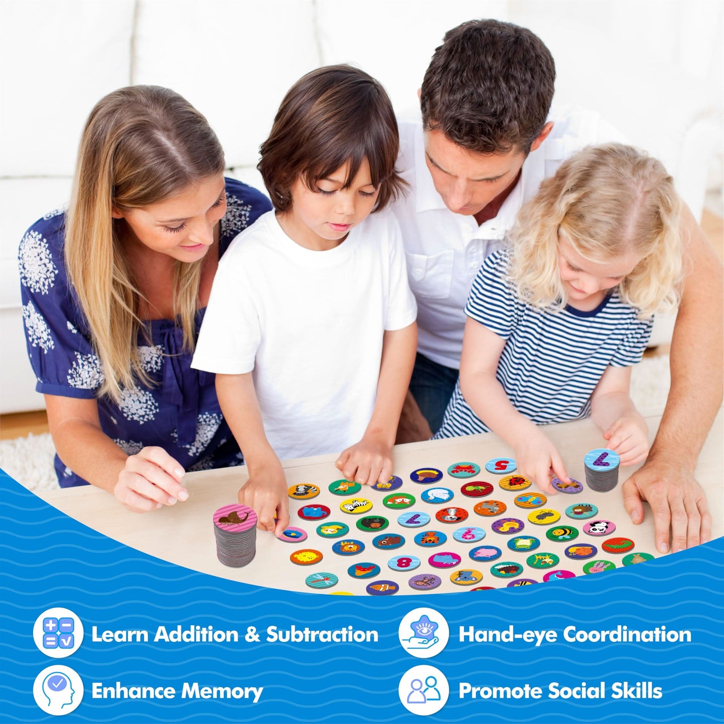 Juegos de matemáticas, juegos de suma y resta, 120 tarjetas redondas de datos matemáticos