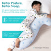 Almohada corporal curva BYRIVER de 89 cm para niños