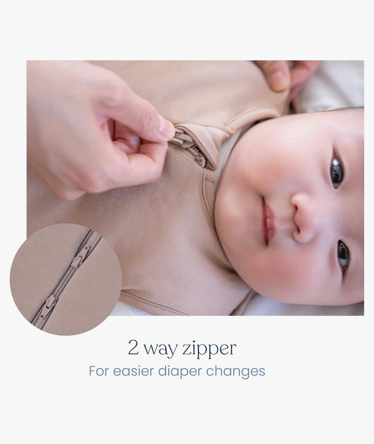 HALO SleepSack arrullo SuperSuave, viscosa de bambú acogedora, arrullo ajustable en 3 direcciones, cremallera de 2 vías, 2 TOG, Small 3-6 meses