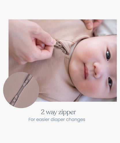 HALO SleepSack arrullo SuperSuave, viscosa de bambú acogedora, arrullo ajustable en 3 direcciones, cremallera de 2 vías, 2 TOG, Small 3-6 meses