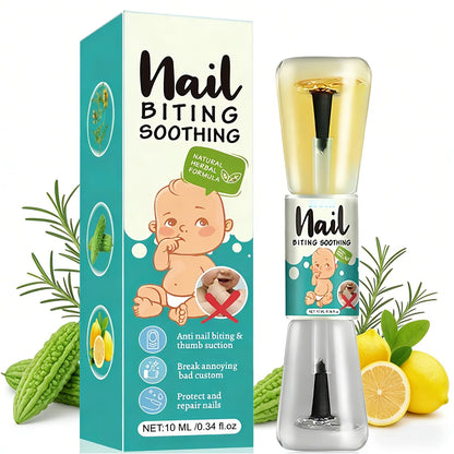 Esmalte de uñas amargo para niños pequeños, deja de chupar el pulgar y morderse las uñas, mezcla de hierbas suave