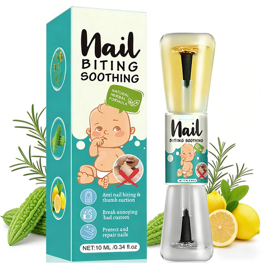 Esmalte de uñas amargo para niños pequeños, deja de chupar el pulgar y morderse las uñas, mezcla de hierbas suave