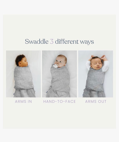 HALO SleepSack arrullo SuperSuave, viscosa de bambú acogedora, arrullo ajustable en 3 direcciones, cremallera de 2 vías, 2 TOG, Small 3-6 meses