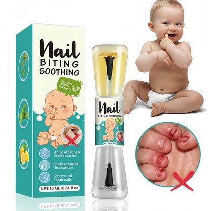 Esmalte de uñas amargo para niños pequeños, deja de chupar el pulgar y morderse las uñas, mezcla de hierbas suave