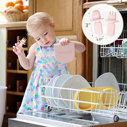 Platos llanos plegables de silicona, platos para bebé, esenciales de viaje