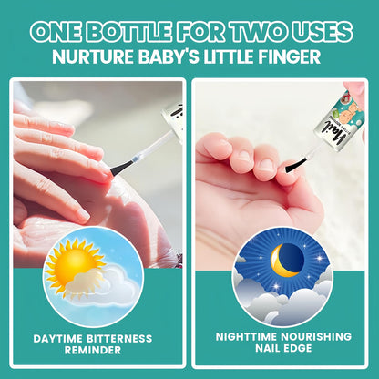 Esmalte de uñas amargo para niños pequeños, deja de chupar el pulgar y morderse las uñas, mezcla de hierbas suave