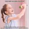 Mini máquina de karaoke con 2 micrófonos inalámbricos