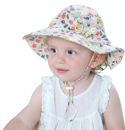 Sombrero para bebé niña, sombreros de playa para niños pequeños con UPF 50+, 2-4 años