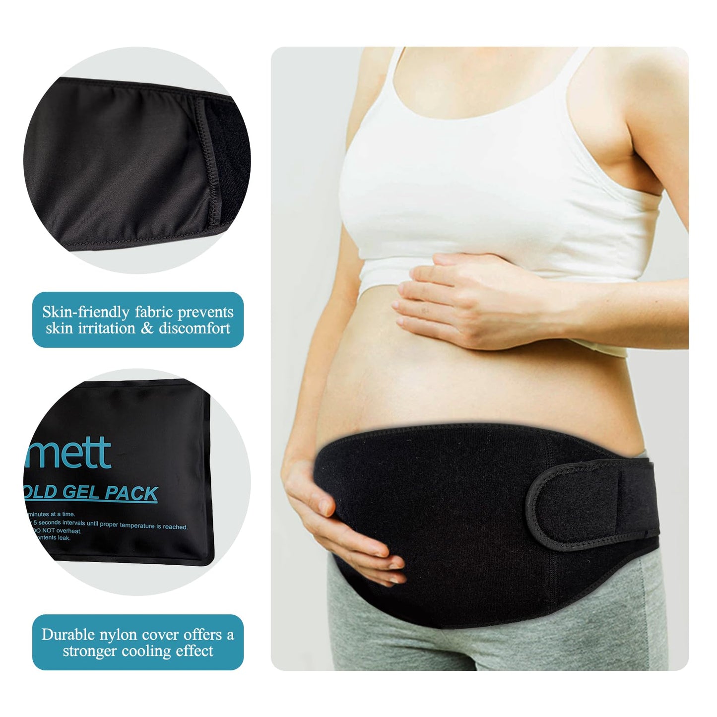 C-Section - Faja para el vientre de terapia de frío y calor con 2 paquetes de hielo de gel reutilizables para posoperatorio