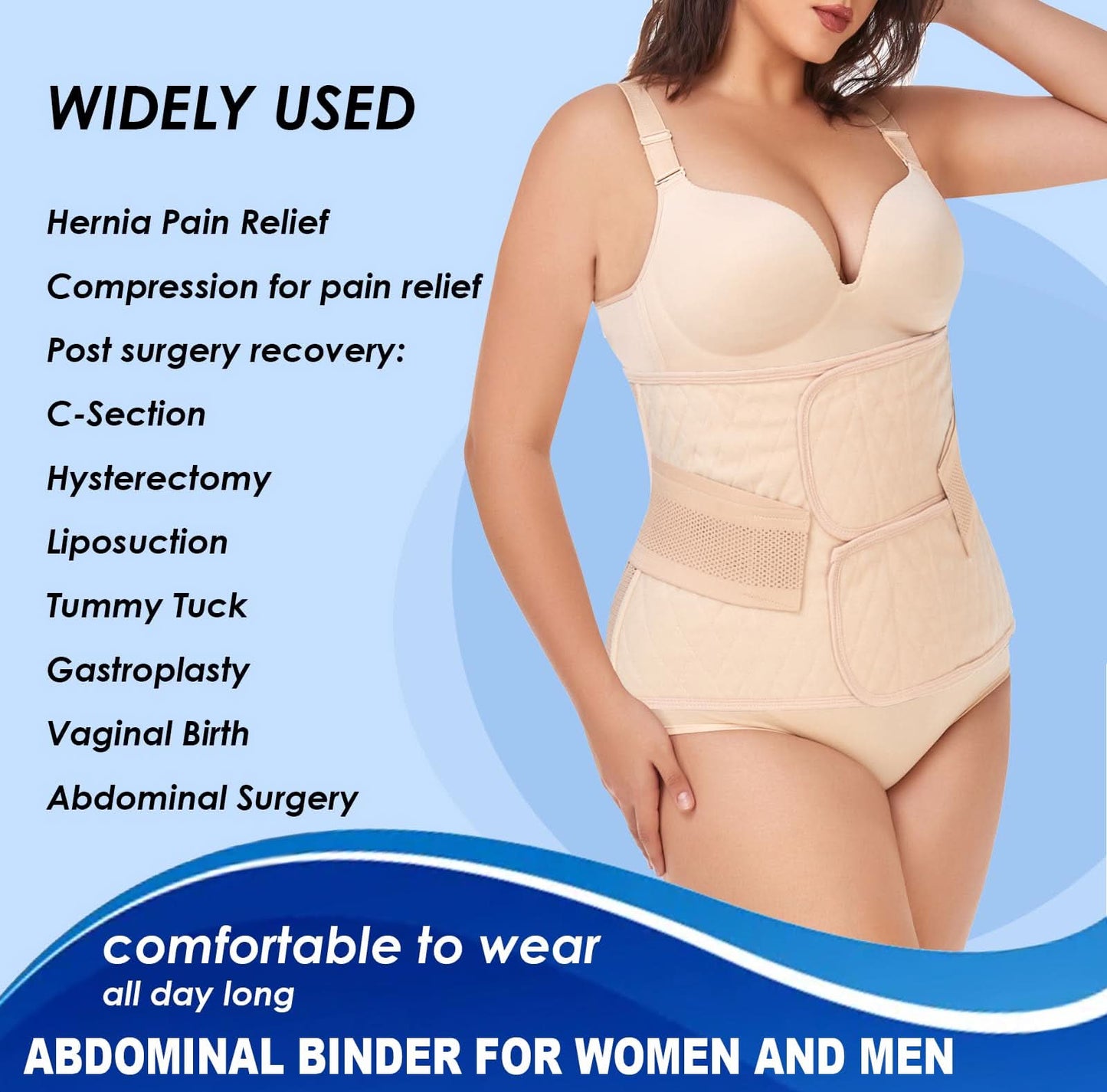 Moolida Faja abdominal poscirugía posparto, S/M
