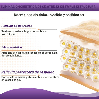 Hojas de silicona para cicatrices, cinta de silicona para cicatrices de cesárea