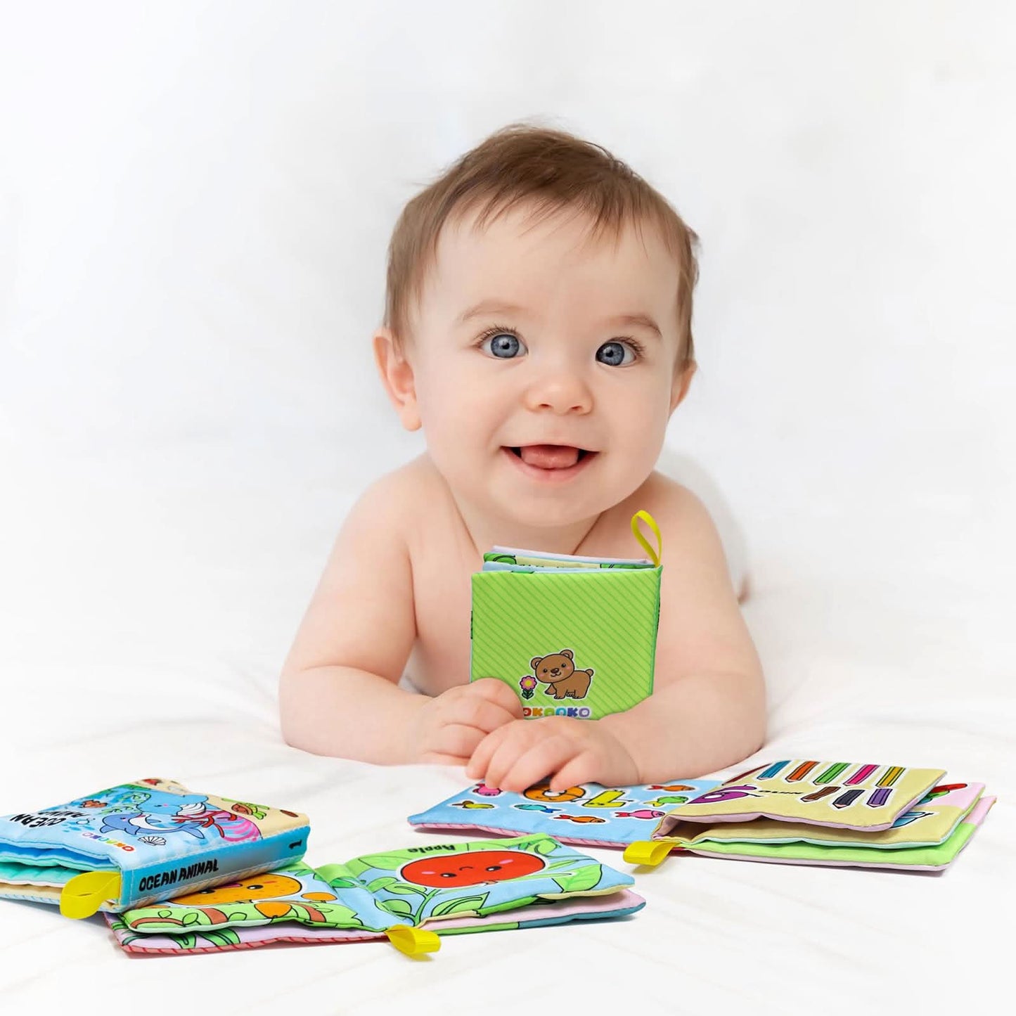 OKOOKO Libros suaves para bebés, 6 unidades
