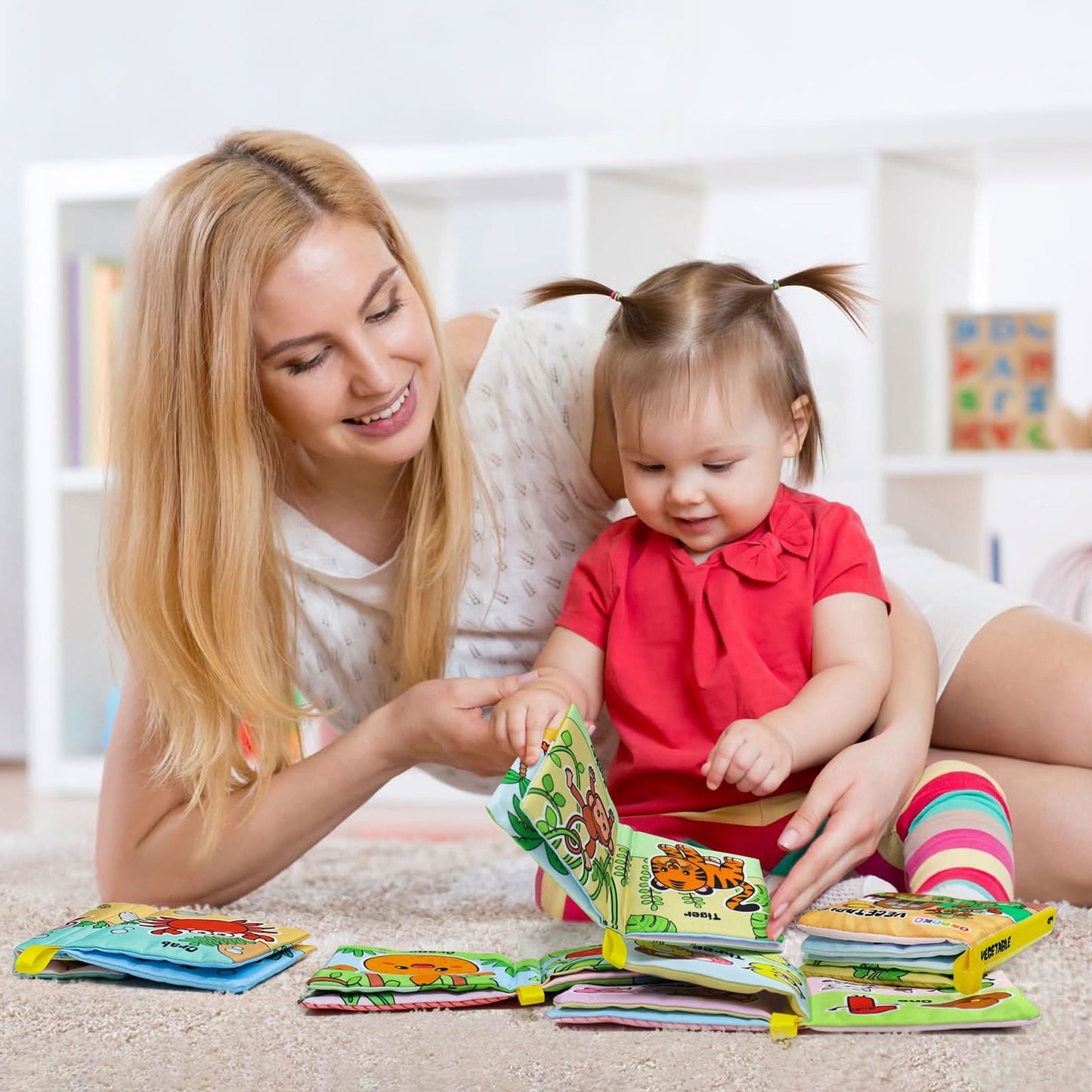 OKOOKO Libros suaves para bebés, 6 unidades