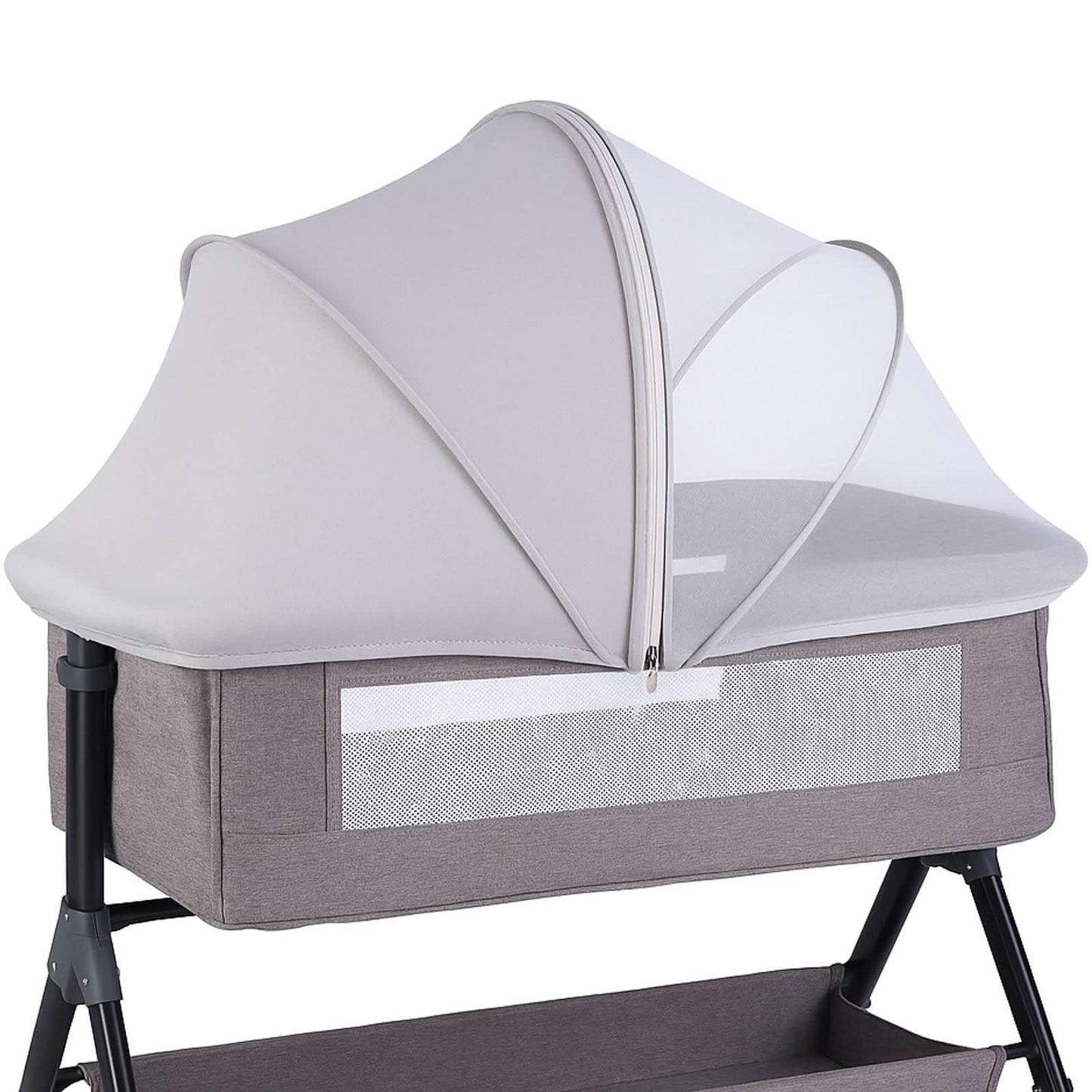 Funda portátil para moisés con mosquitera y cremallera de 2 vías