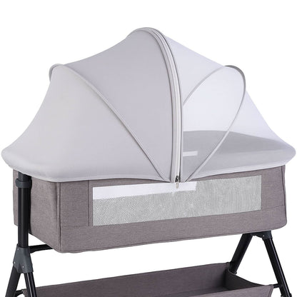 Funda portátil para moisés con mosquitera y cremallera de 2 vías