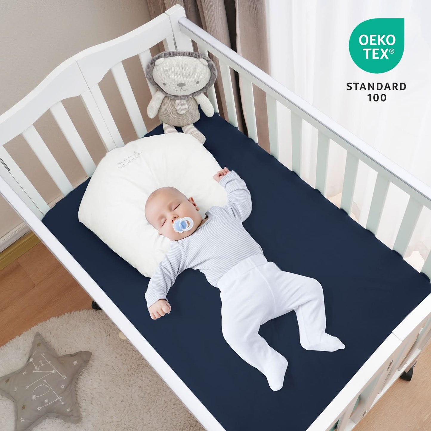 david's kids Sábanas impermeables para encierro, paquete de 2 protectores de colchón ultra suaves