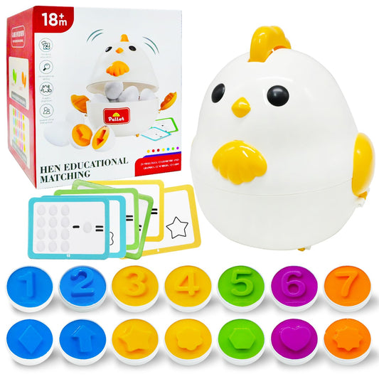 Kimicare - Juguetes para combinar huevos de gallina, 24 piezas