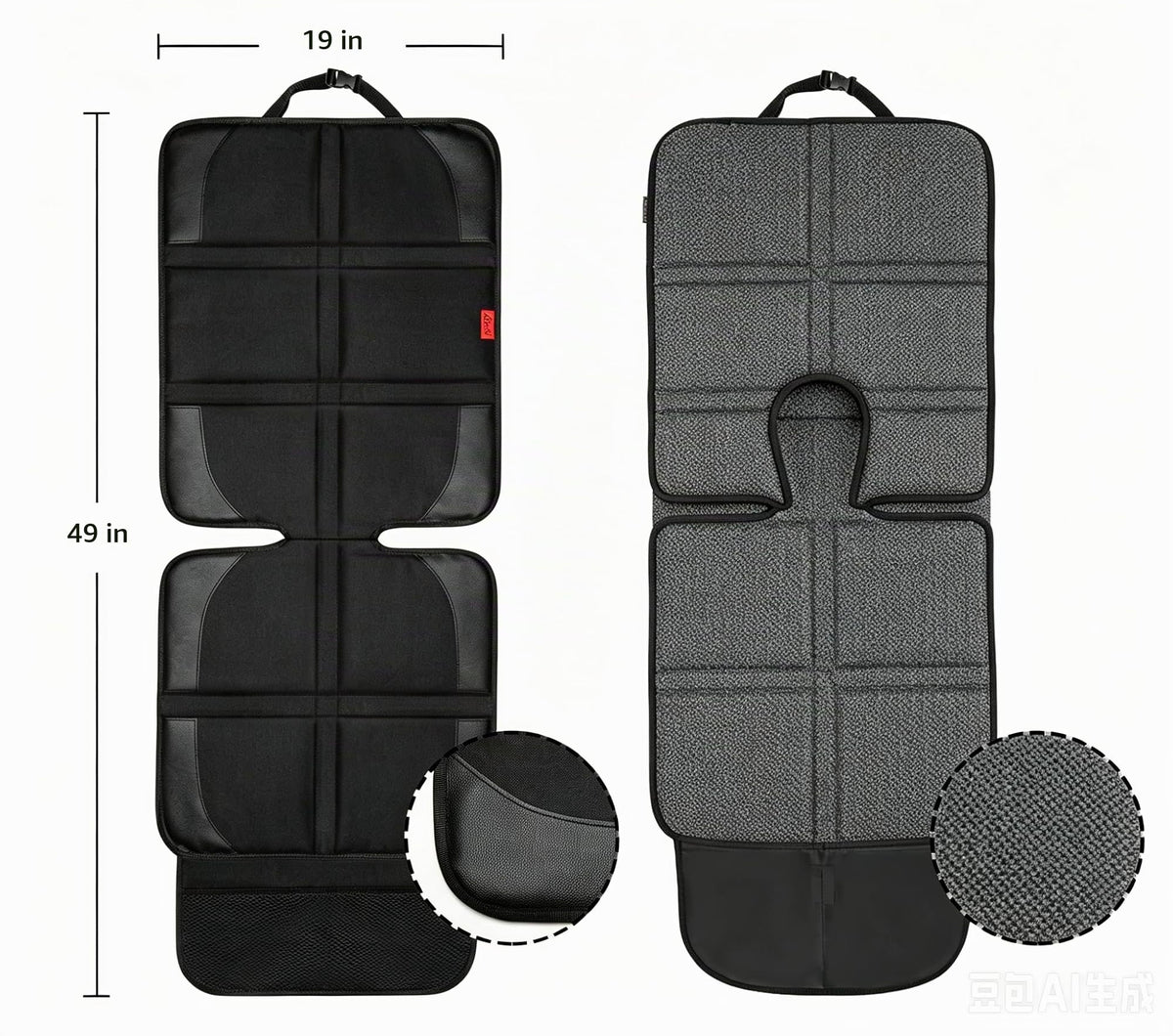 Protector de asiento de automóvil con acolchado grueso