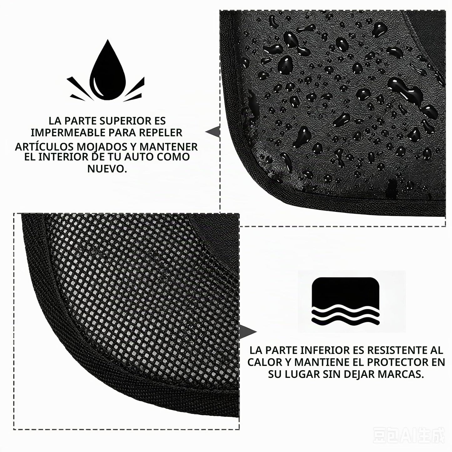 Protector de asiento de automóvil con acolchado grueso