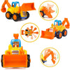 Push and Go - Juego de vehículos de construcción con motor de fricción