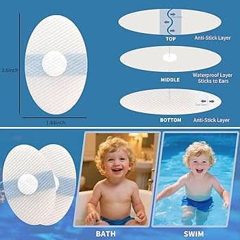 KOMIDK Cubiertas para los oídos del bebé para el baño (50 unidades)