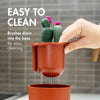 Boon - Juego de cepillos en forma de cactus para limpiar biberones, color terracota