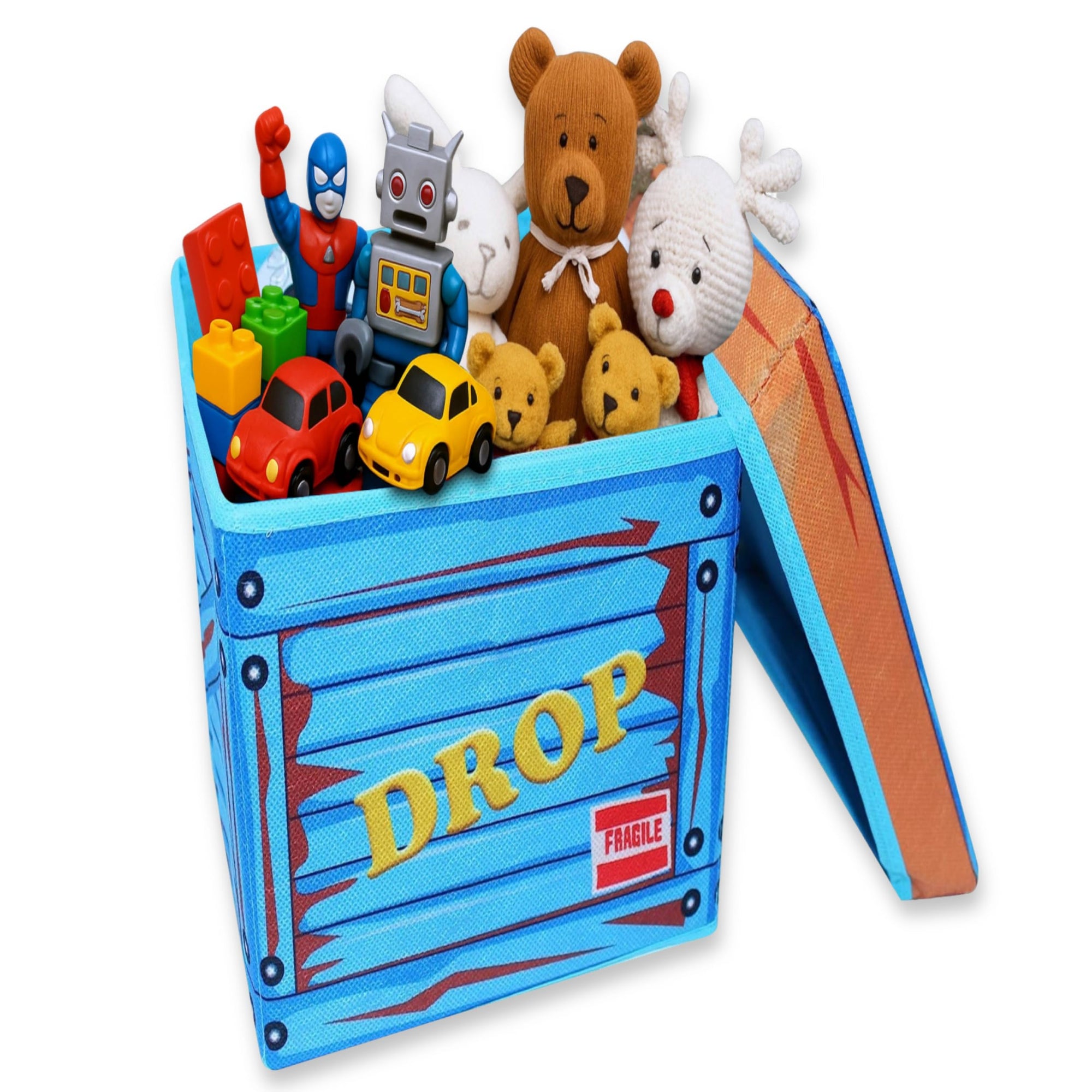 TidyFriend - Caja grande de tela, paquete de 4 cajas plegables de 18 x 14 x 14 pulgadas
