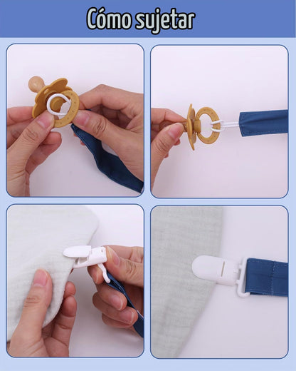 babygoal Paquete de 8 clips para chupete de bebé