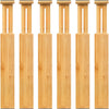 6 separadores de cajones de bambú