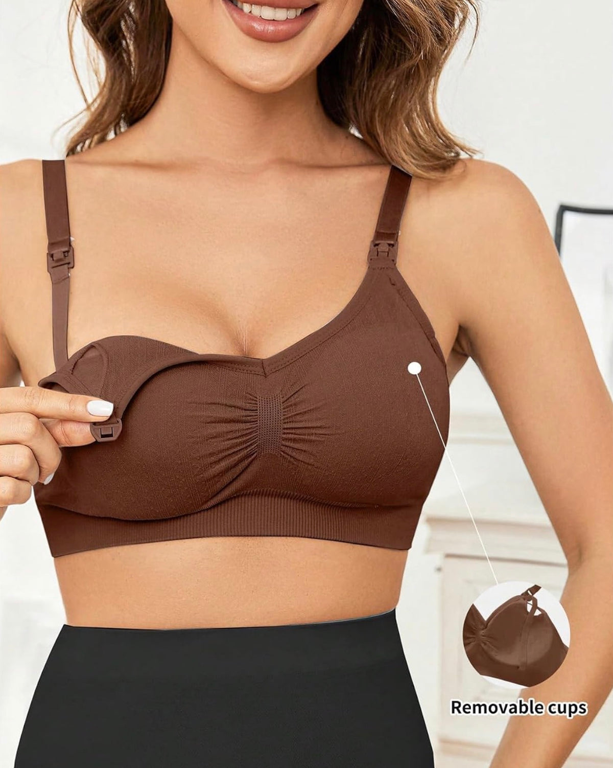 SHENHE Sujetador de lactancia para mujer, talla L