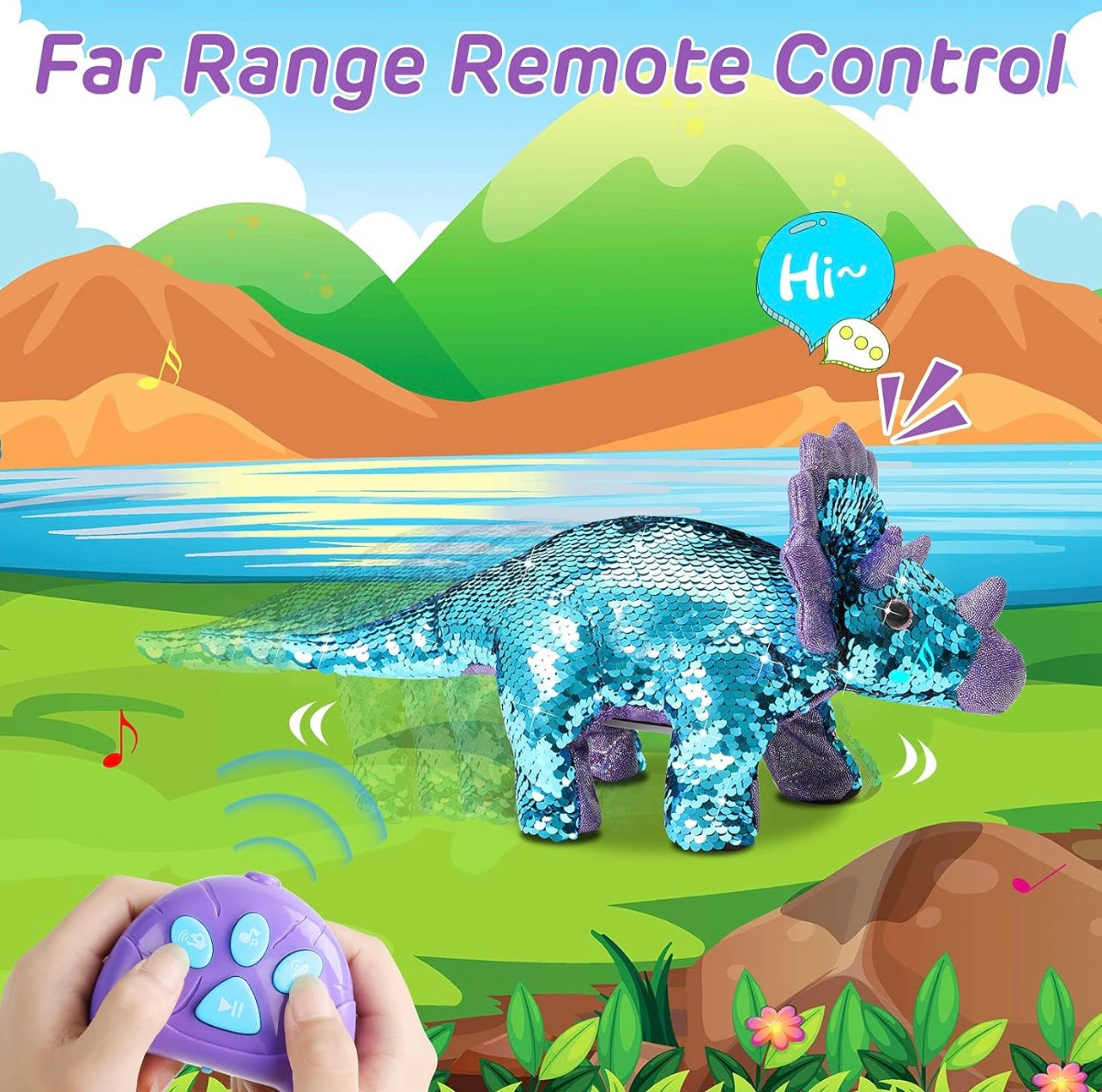 ArgoHome Juguete de dinosaurio con control remoto para niños