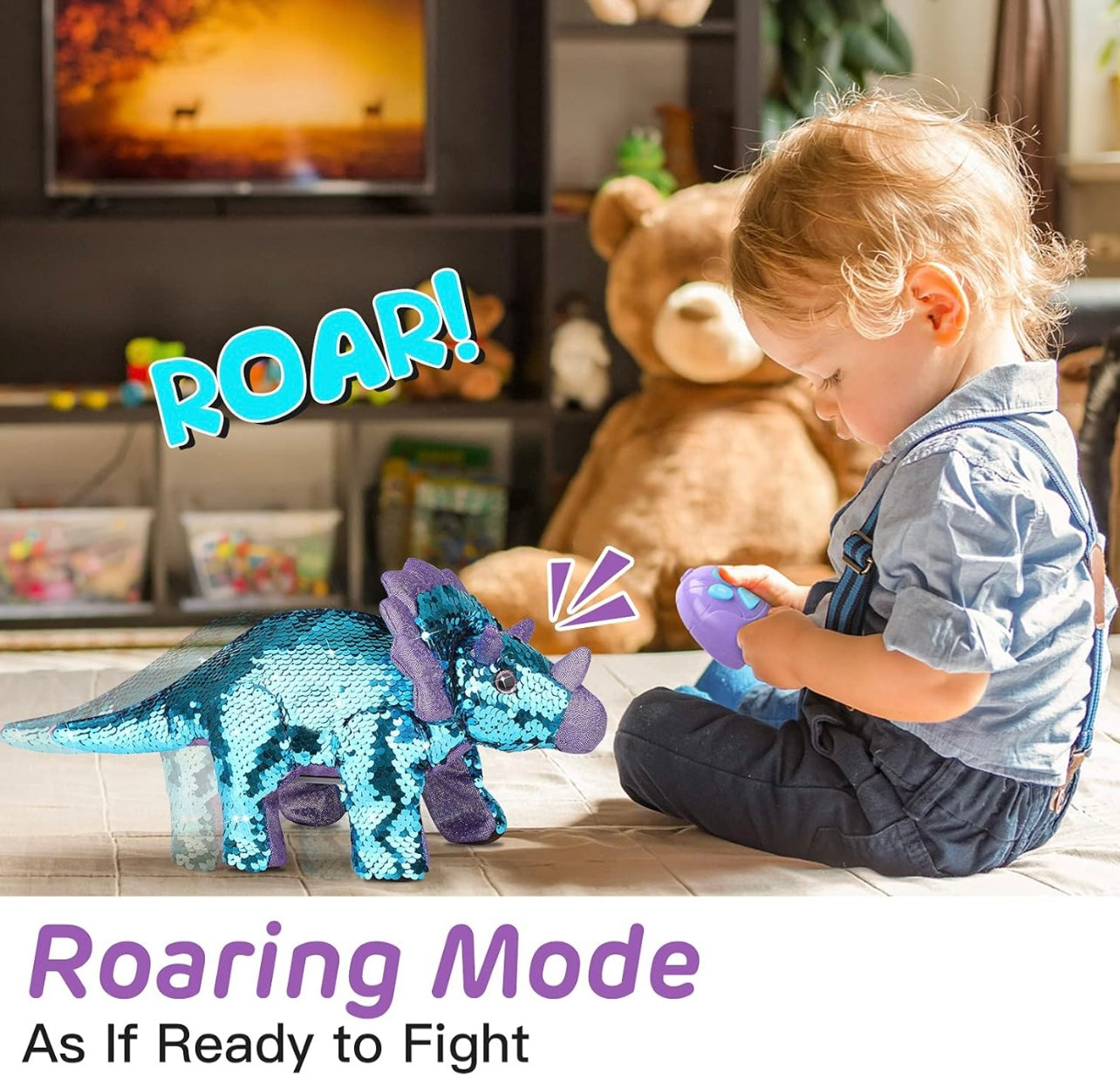 ArgoHome Juguete de dinosaurio con control remoto para niños