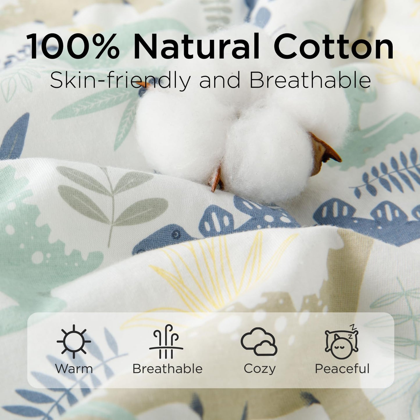 Duomiaomiao 2.5 TOG - Saco de dormir para bebé, 100% algodón, 0-6 meses