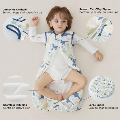 Duomiaomiao 2.5 TOG - Saco de dormir para bebé, 100% algodón, 0-6 meses
