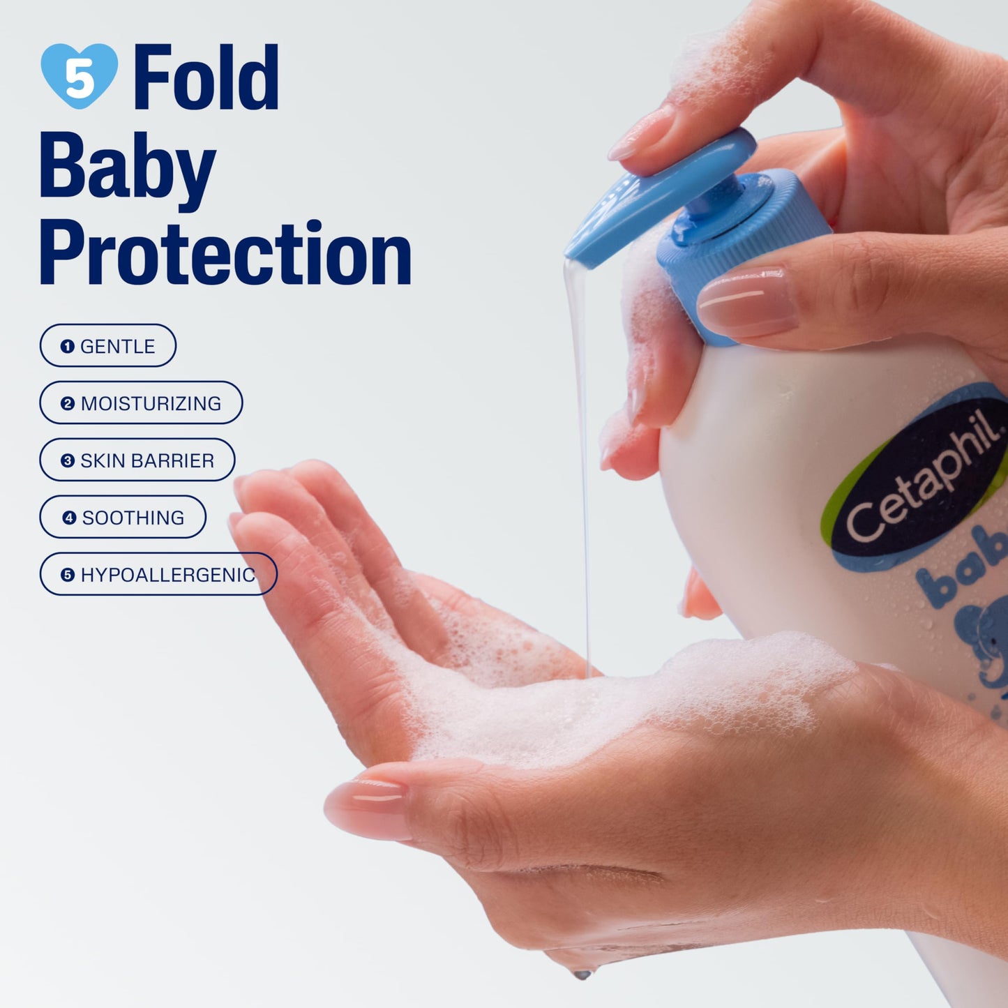 Cetaphil Champú y gel de baño para bebé con caléndula orgánica, sin lágrimas