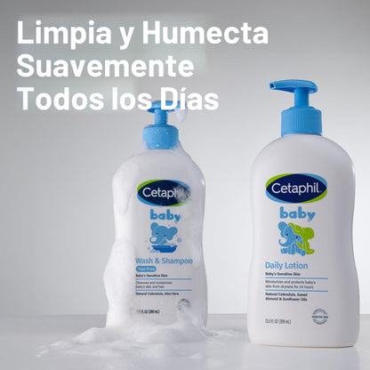 Cetaphil Champú y gel de baño para bebé con caléndula orgánica, sin lágrimas
