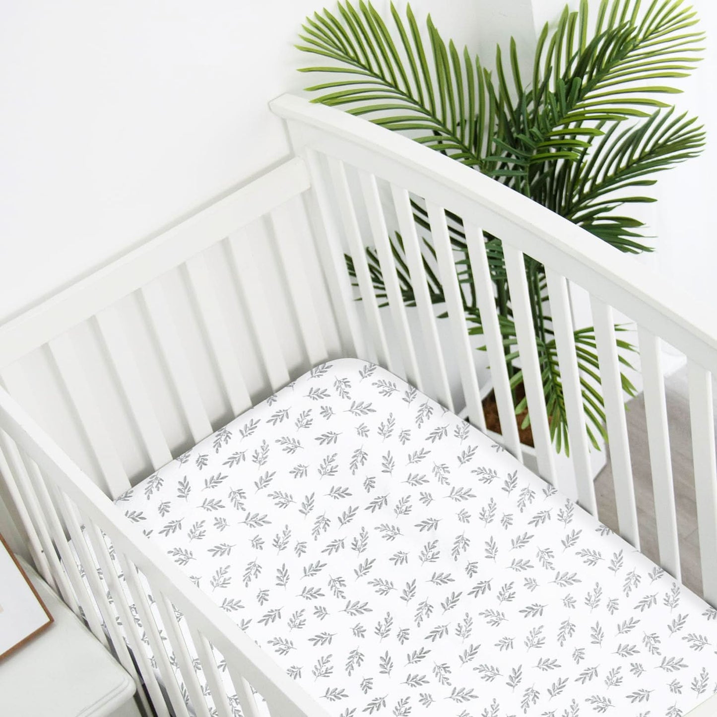 Biloban Juego de 2 sábanas para cuna pequeña, para colchones de cuna, color gris, 38 x 24 pulgadas