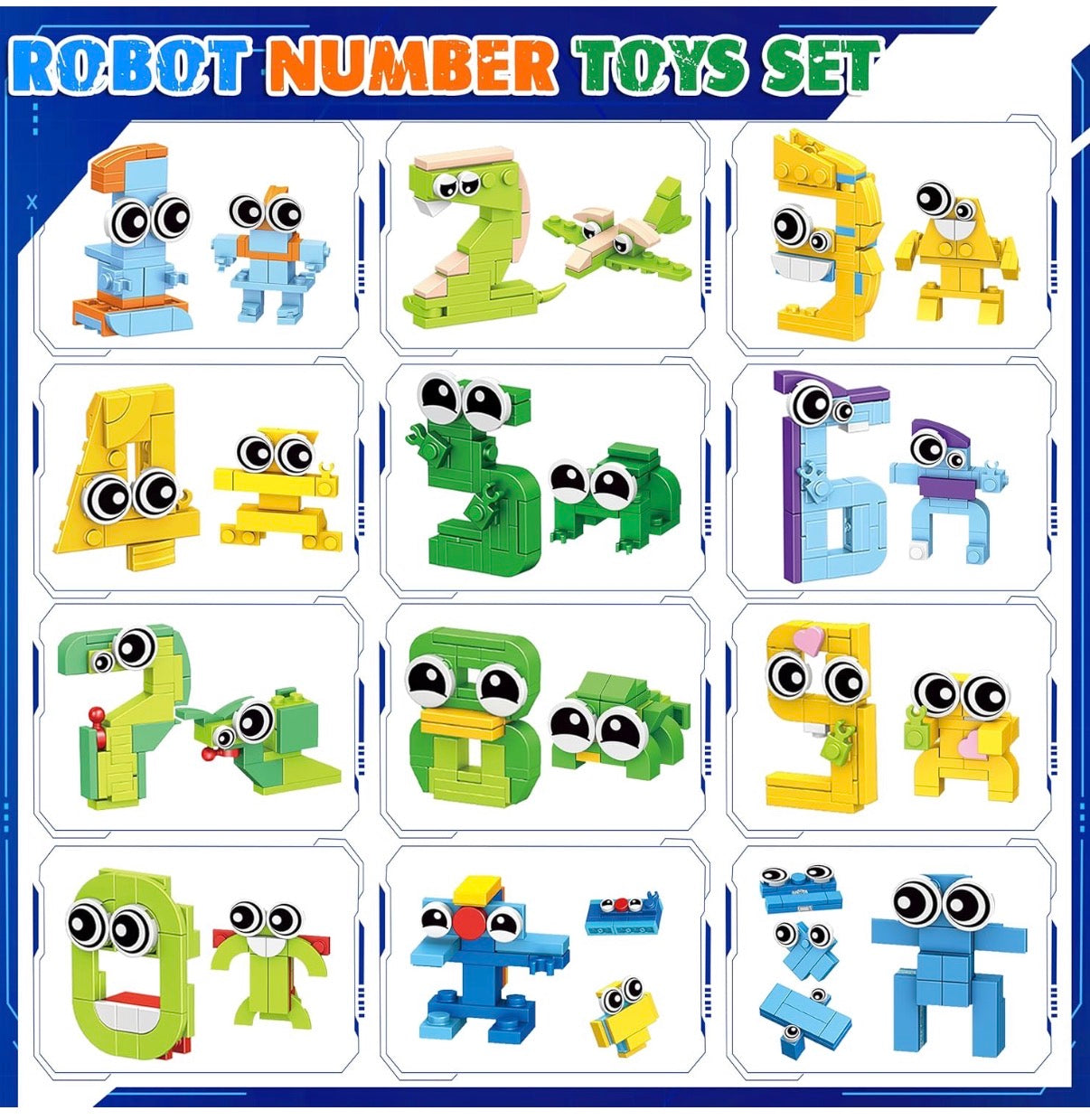 LINAYE 12 Pack Building Blocks Set