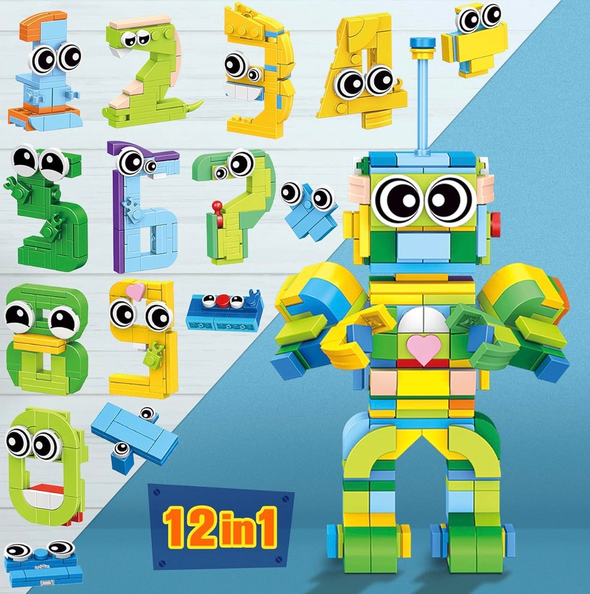 LINAYE 12 Pack Building Blocks Set