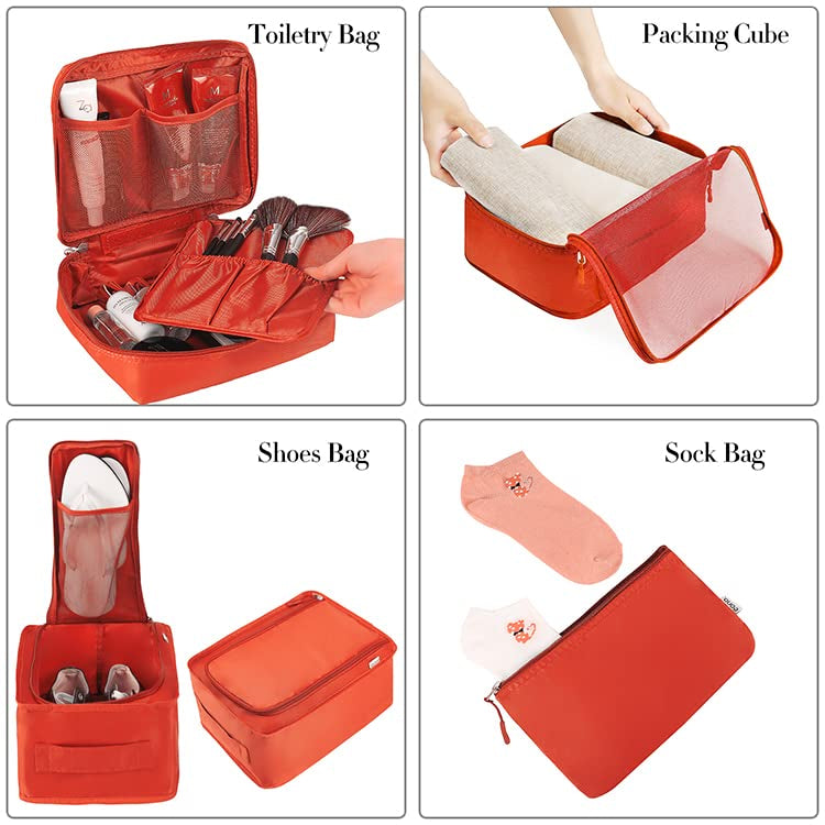 BAGAIL - Conjunto de 8 bolsas y maletines organizadores de equipaje