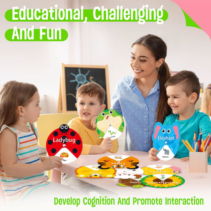 30 piezas de hilanderos de ciclo de vida, 20 animales y 10 plantas