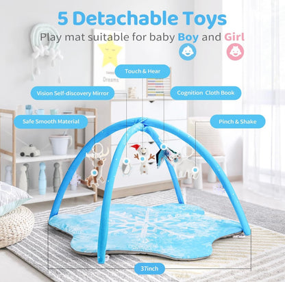 Gimnasio de juegos y tapete de actividades para bebés gruesos y afelpados BNAKKON