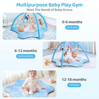 Gimnasio de juegos y tapete de actividades para bebés gruesos y afelpados BNAKKON