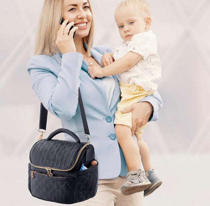 SFYBYHEART Bolsa de viaje enfriadora de leche materna con bolsa de hielo para 6 biberones de hasta 9 onzas
